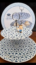 Tetley Tea Collectables 2 Tier Ceramic Cake Stand. Never Used. Perfect Condition