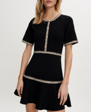 Maje Women's Dress Size 38 FR / M Knitted Flared Dress MFPRO02465