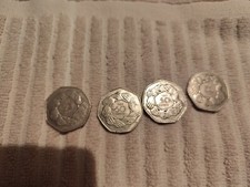 1973 4 Old Large 50p Pieces