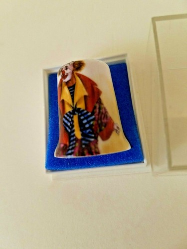 Vintage clown thimble bone - vintage,