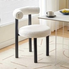White Soft Makeup Vanity Chair
