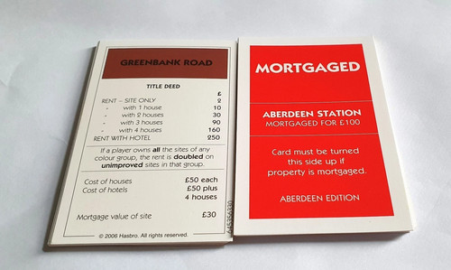 Full set monopoly - 28, deed