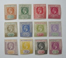 SEYCHELLES 1912 KGV Set (SG71-81) - Fine Mounted Mint (3c/30c No Gum) - £110