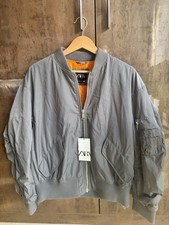 Zara men grey bomber jacket - grey,