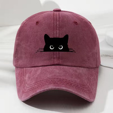 Black Cat Peeping Baseball Cap