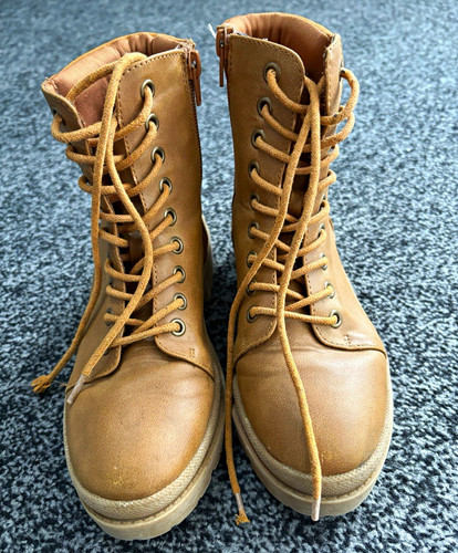 New look tan combat ankle - new,