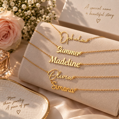 Custom name necklace - name, –