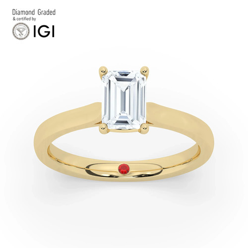 Emerald diamond engagement - emerald,