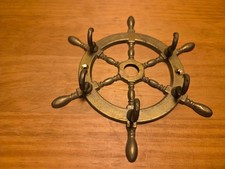 Vintage Brass Ships Wheel Key