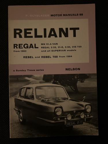 Reliant regal olyslager - regal, p.