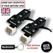 2 x Technics Headshell With AT3600L Cartridge & Replacement Stylus + FREE GIFTS