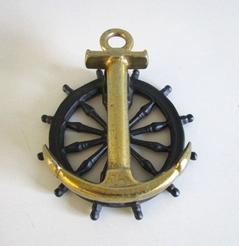 Vintage metal nautical ships - metal,