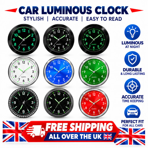 Mini car dashboard clock - car,