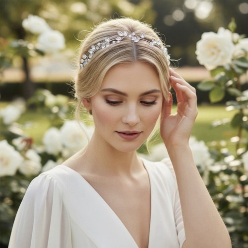 Crystal silver bridal wedding - crystal,
