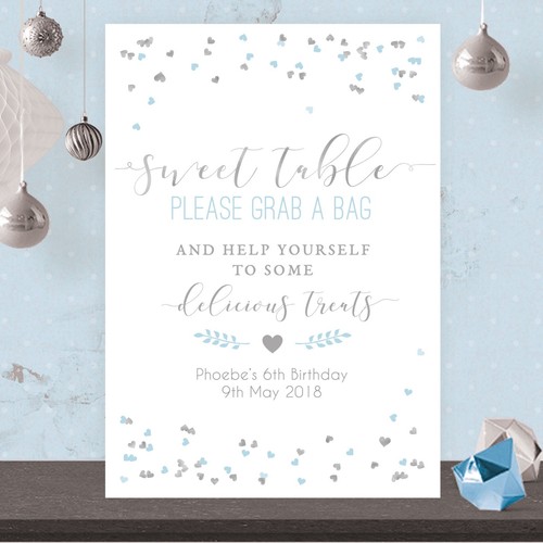 Personalised sweet table sign - sweet,