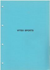 HONDA VF750S SPORTS (V45 SABRE) 1982-83 ORIGINAL FACTORY WORKSHOP MANUAL