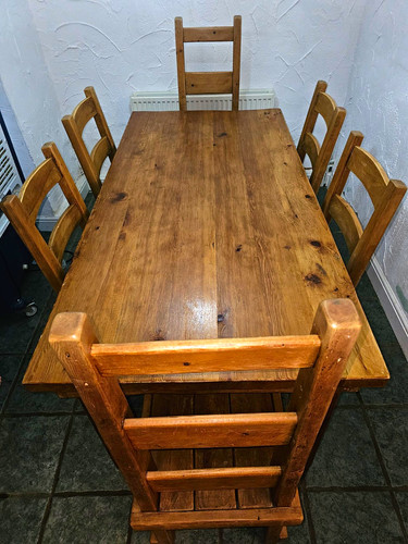 Solid pine table farmhouse - solid,