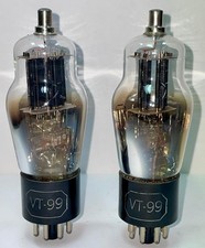 2X 6F8G VT-99 NOS Ken-Rad USA Straggered Plate USA Army code W2 Vintage 40s 6SN7