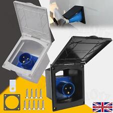 230V 240V Mains Hook Up Inlet Socket Caravan VW Motorhome Flush Fitting Camper