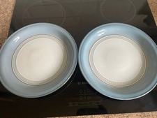 2 Denby  Blue Castile Round  / Serving Dinner Plate See Photos For Size
