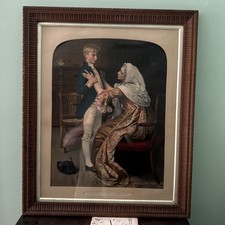 Antique Admiral Horatio Lord Nelson “First Farewell” Chromolithograph Print 1926