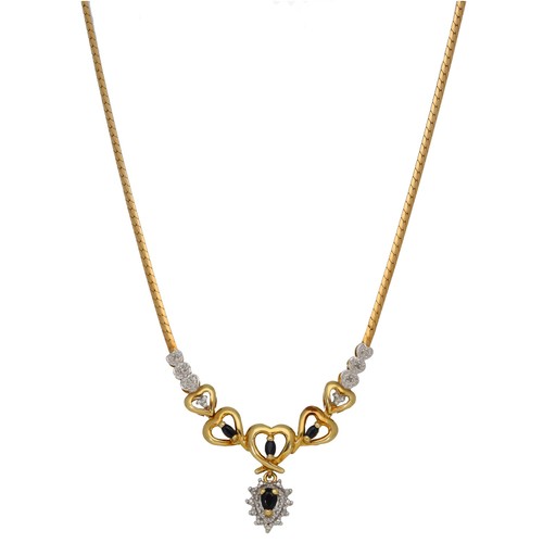 9ct gold diamond sapphire - diamond,