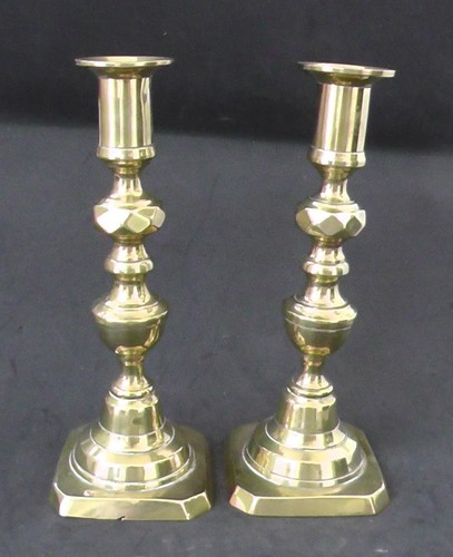 Pair brass candlesticks - of,