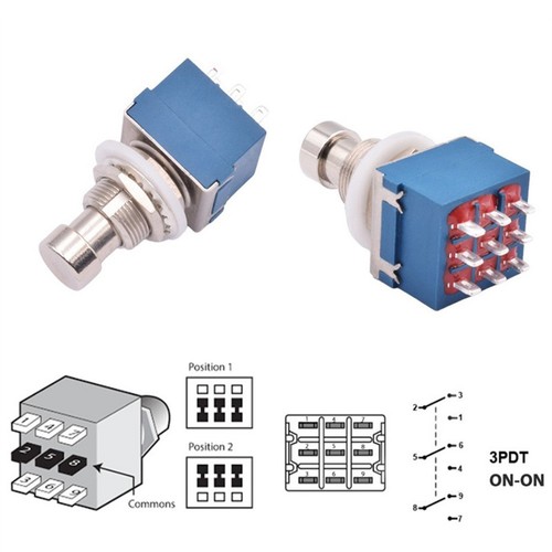 3pdt latching footswitch for - 3pdt,