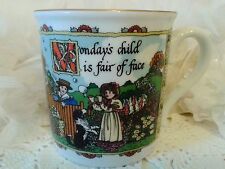 Royal Worcester "Monday's child" Birthday Mug by Susan Scollard - Birthday mug