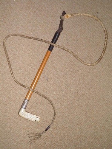 Antique gents hunting whip - antique,
