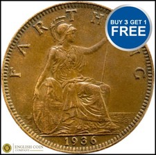 Farthing coin choice year - farthing, of