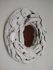 White Driftwood Wall Mirror - World Traveller Unique Treasures Rare Finds