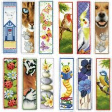 Vervaco Counted Cross Stitch Kit Bookmark Birds Dogs Cats Floral