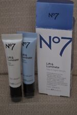 BNIB Boots No. 7 Lift & Luminate day and night serum set 2 x 15ml travel size