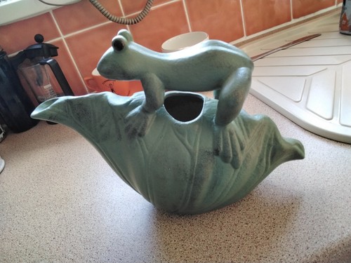 Watering can pottery - pottery, art