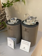 TWO SILVER CRYSTAL SWAROVSKI