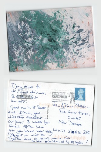 Postcard abstract art waves - postcard,