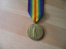 WW1 VICTORY MEDAL & RIBBON 14470 PTE J BODKIN Y.&L.R YORK & LANCASTER REGIMENT