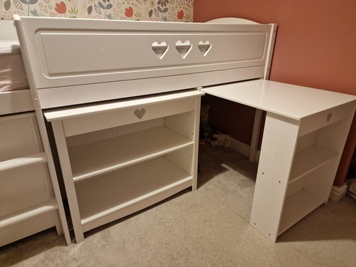 White mid sleeper bed - white,