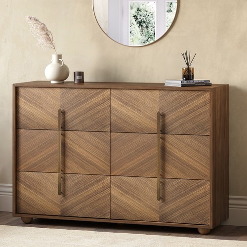 Wide walnut mid century - wide, 6