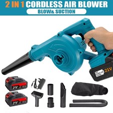 2 Battery Electric Cordless Leaf Blower Suction Vacuum Snow Dust Air Blower