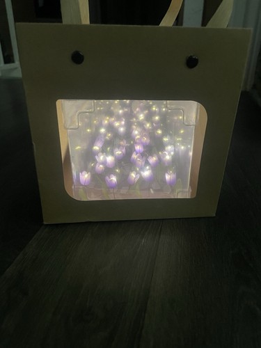Acrylic tulip night light - acrylic,