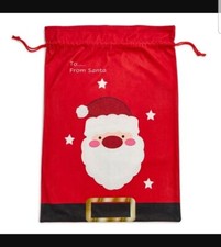 Large Christmas Gift Present Fabric Santa Sack - 70cm x 49cm 