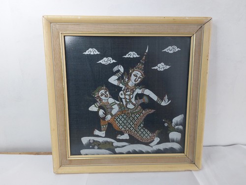 Vintage thai batik painting - painting, on