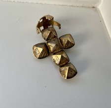 Antique 9ct Gold & Silver? Masonic Orb Ball Fob Pendant 7.3g Cross