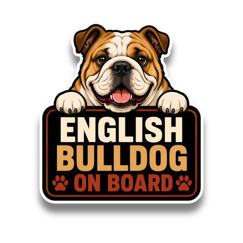 Cute english bulldog dog - english, on