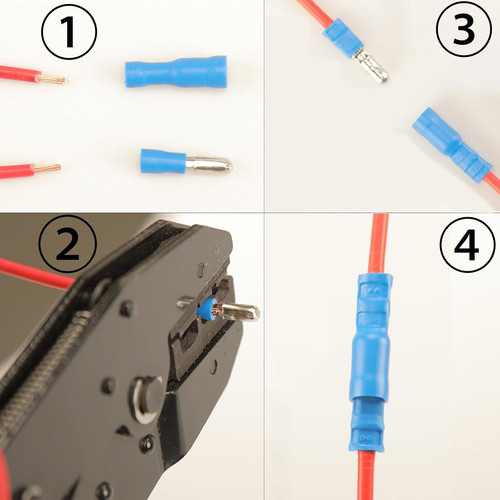 180pcs bullet connectors - 180pcs, male