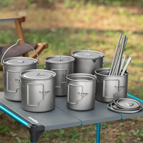 Ultralight titanium cup mug - titanium,