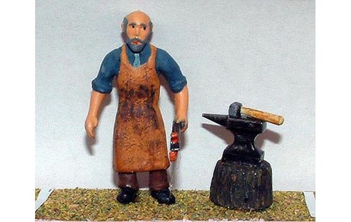 Painted blacksmith with - painted,