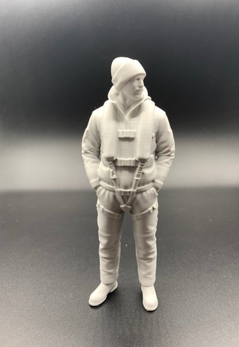 Rescue crew figure model boat - figure,